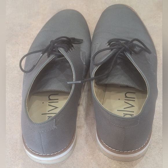Calvin Klein Grey Canvas Derbys, US M 11 - Picture 4 of 7